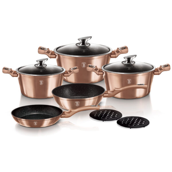 10 vnt. indų rinkinys, "Metallic Line Rose Gold Edition-Berlinger Haus-BH-1220N-1
