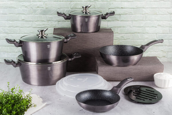 13 dalių indų rinkinys, "Metallic Line Carbon Pro Edition-Berlinger Haus-BH-6886-3