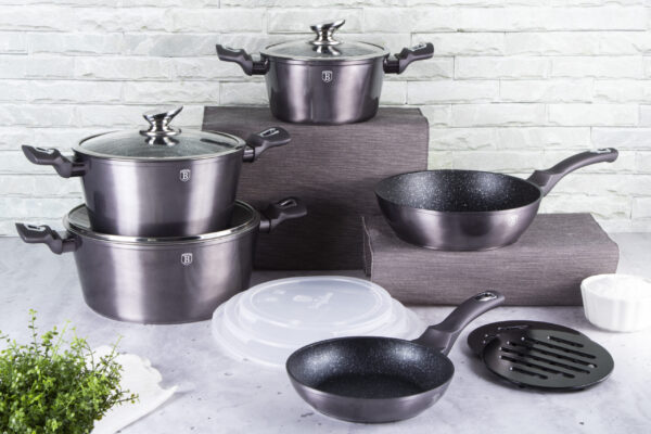 13 dalių indų rinkinys, "Metallic Line Carbon Pro Edition-Berlinger Haus-BH-6886-4