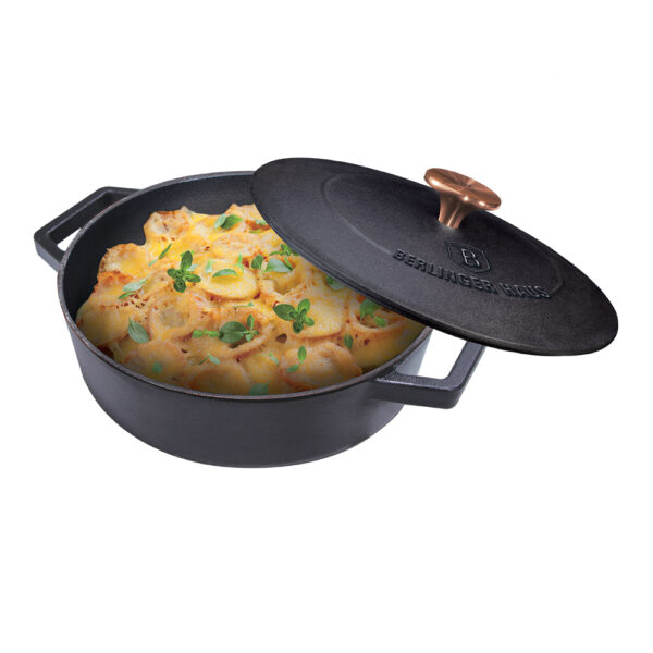 26 cm sekli puodynė, ketaus, matinės juodos spalvos-Berlinger Haus-BH-6493-5