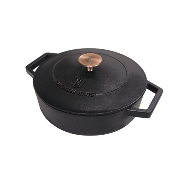 26 cm sekli puodynė, ketaus, matinės juodos spalvos-Berlinger Haus-BH-6493-1