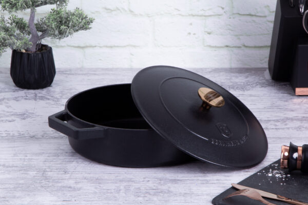26 cm sekli puodynė, ketaus, matinės juodos spalvos-Berlinger Haus-BH-6493-8