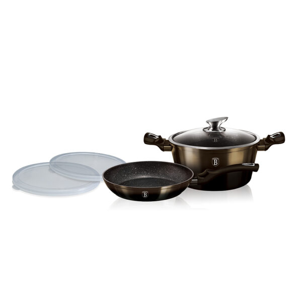 5 vnt. indų rinkinys, "Metallic Line Shiny Black Edition-Berlinger Haus-BH-6616T-33