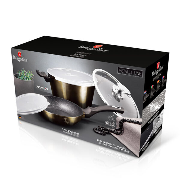 5 vnt. indų rinkinys, "Metallic Line Shiny Black Edition-Berlinger Haus-BH-6616T-34