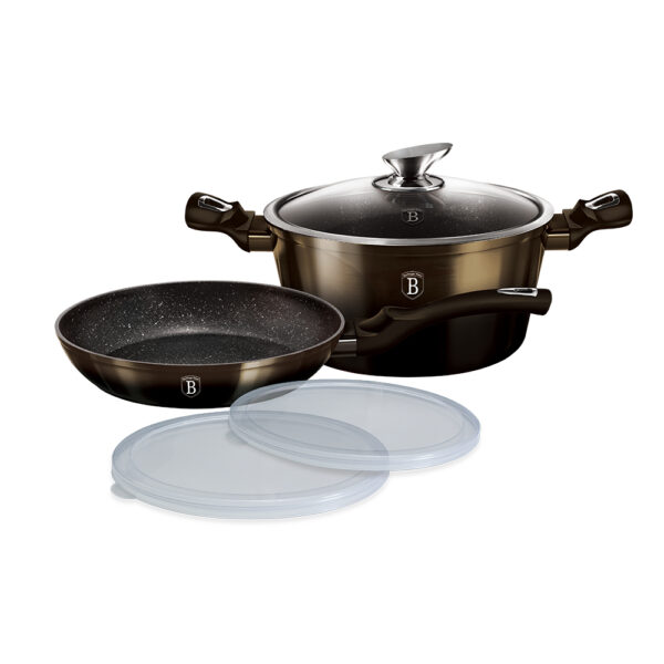 5 vnt. indų rinkinys, "Metallic Line Shiny Black Edition-Berlinger Haus-BH-6616T-1