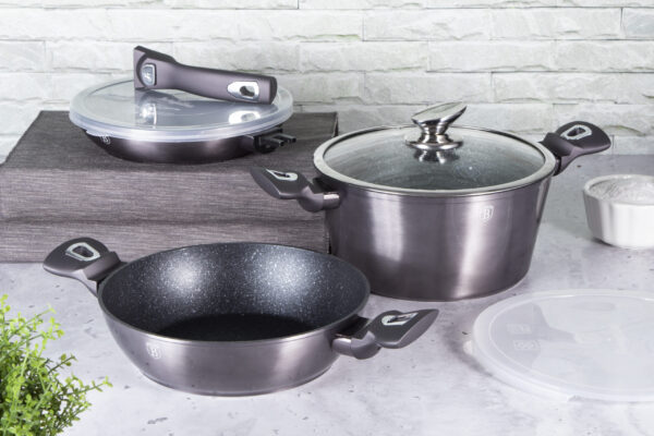 6 dalių indų rinkinys su nuimama rankena, "Metallic Line Carbon Pro Edition-Berlinger Haus-BH-7052-5