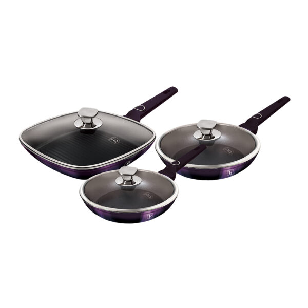 6 dalių keptuvių rinkinys, violetinė "Eclipse" kolekcija-Berlinger Haus-BH-7107-1