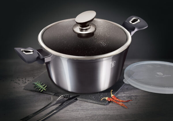 Puodas su dangčiu, 28 cm, "Metallic Line Carbon Pro Edition-Berlinger Haus-BH-6894-12