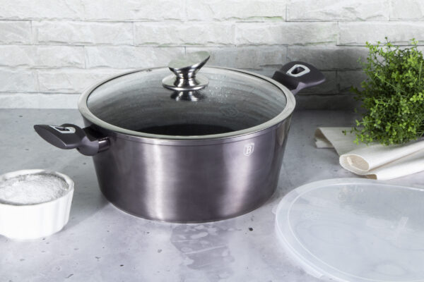 Puodas su dangčiu, 28 cm, "Metallic Line Carbon Pro Edition-Berlinger Haus-BH-6894-13