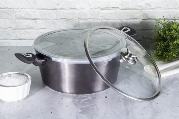 Puodas su dangčiu, 28 cm, "Metallic Line Carbon Pro Edition-Berlinger Haus-BH-6894-14