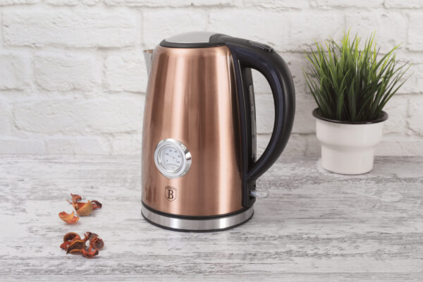 Elektrinis virdulys su termometru 1,7 l, rožinio aukso spalvos-Berlinger Haus-BH-9069-2