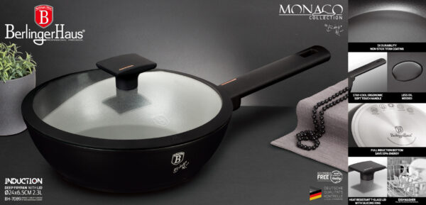 Gili keptuvė su dangčiu, 24 cm, "Monaco Collection-Berlinger Haus-BH-7089-21