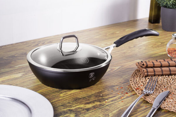 Gili keptuvė su dangčiu, 24 cm, juoda "Professional Line-Berlinger Haus-BH-6119-3