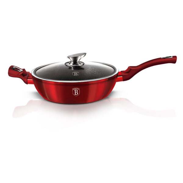 Gili keptuvė su dangčiu, 28 cm, "Metallic Line Burgundy Edition-Berlinger Haus-BH-1260N-3
