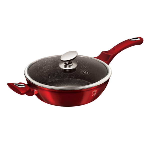 Gili keptuvė su dangčiu, 28 cm, "Metallic Line Burgundy Edition-Berlinger Haus-BH-1260N-4
