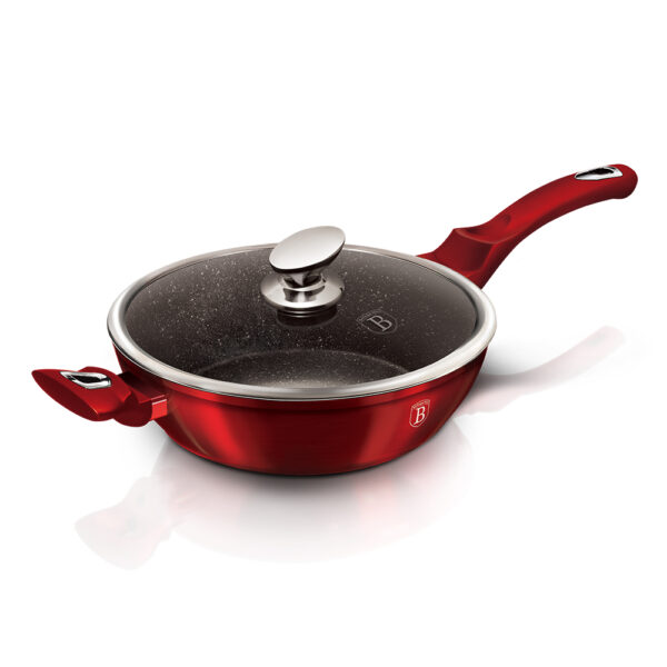 Gili keptuvė su dangčiu, 28 cm, "Metallic Line Burgundy Edition-Berlinger Haus-BH-1260N-5