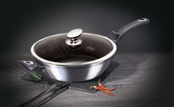 Gili keptuvė su dangčiu, 32 cm, "Metallic Line Carbon Pro Edition-Berlinger Haus-BH-7139-3