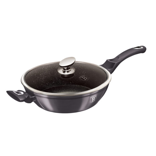 Gili keptuvė su dangčiu, 32 cm, "Metallic Line Carbon Pro Edition-Berlinger Haus-BH-7139-1
