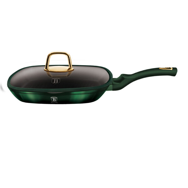 Grilio keptuvė su dangčiu, 28 cm, "Emerald Collection-Berlinger Haus-BH-6051-3