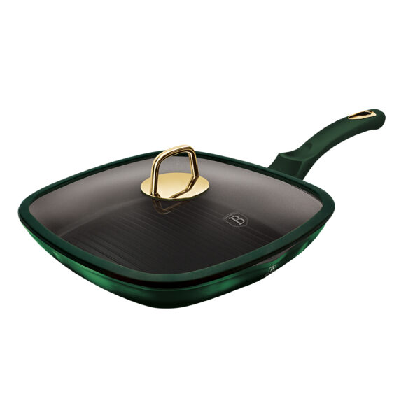 Grilio keptuvė su dangčiu, 28 cm, "Emerald Collection-Berlinger Haus-BH-6051-5