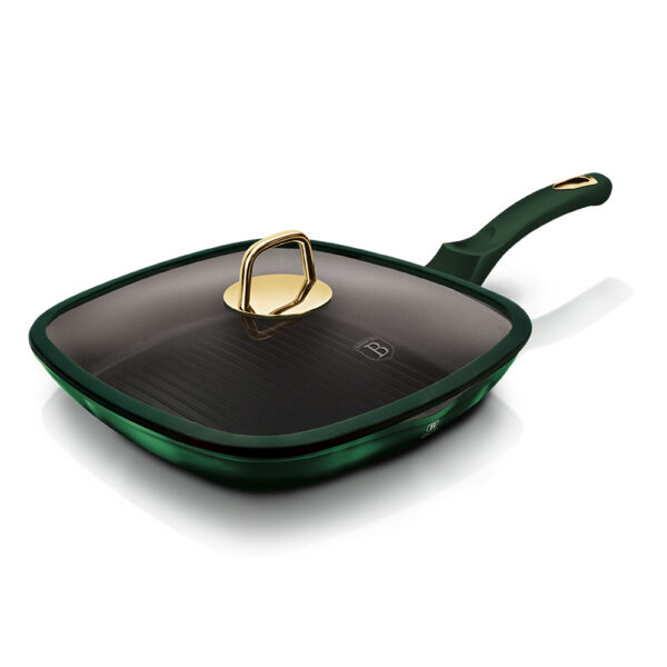 Grilio keptuvė su dangčiu, 28 cm, "Emerald Collection-Berlinger Haus-BH-6051-6