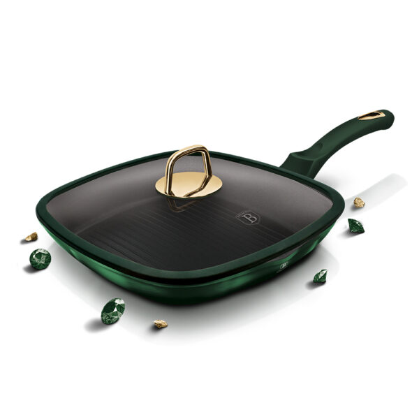 Grilio keptuvė su dangčiu, 28 cm, "Emerald Collection-Berlinger Haus-BH-6051-7