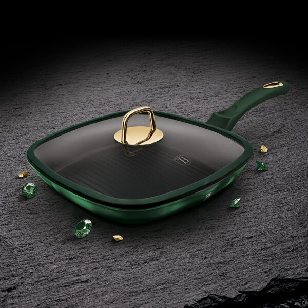 Grilio keptuvė su dangčiu, 28 cm, "Emerald Collection-Berlinger Haus-BH-6051-8