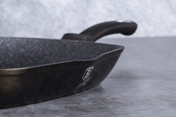 Grilio keptuvė su dangčiu, 28 cm, "Metallic Line Shiny Black Edition-Berlinger Haus-BH-6612-7