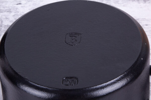Ketaus keptuvė, 20 cm, ketaus, matinės juodos spalvos-Berlinger Haus-BH-6491-22
