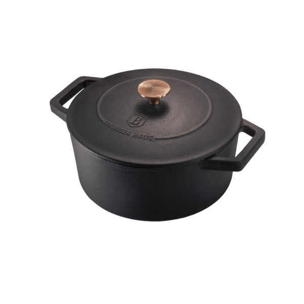 Ketaus keptuvė, 20 cm, ketaus, matinės juodos spalvos-Berlinger Haus-BH-6491-4