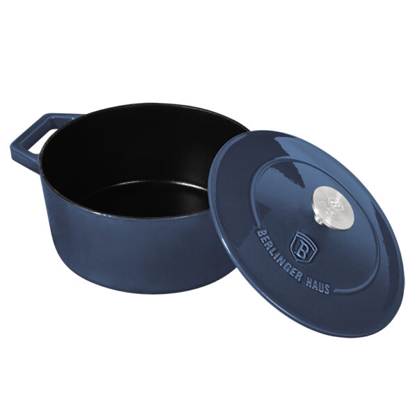 Ketaus keptuvė, 24 cm, ketaus, akvamarino spalvos-Berlinger Haus-BH-6522-2