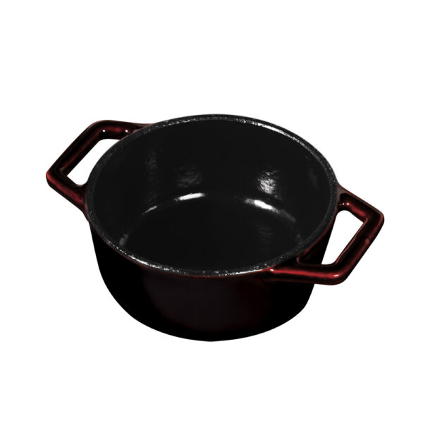 Mini puodas, 10 cm, ketaus, bordo spalvos-Berlinger Haus-BH-6495-3