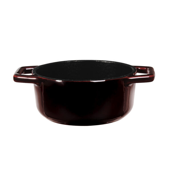 Mini puodas, 10 cm, ketaus, bordo spalvos-Berlinger Haus-BH-6495-6