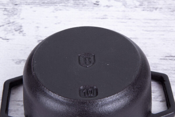 Mini puodas, 10 cm, ketaus, matinės juodos spalvos-Berlinger Haus-BH-6489-16