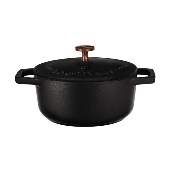 Mini puodas, 10 cm, ketaus, matinės juodos spalvos-Berlinger Haus-BH-6489-20