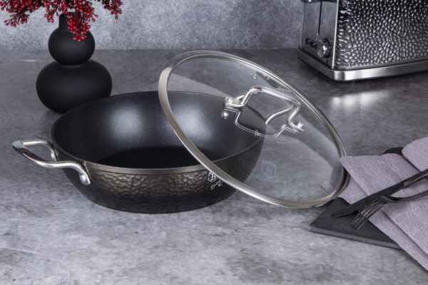 Negilus puodas su dangčiu, 28 cm, "Shine Basalt" kolekcija-Berlinger Haus-BH-6657-22