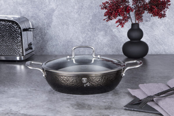 Negilus puodas su dangčiu, 28 cm, "Shine Basalt" kolekcija-Berlinger Haus-BH-6657-26