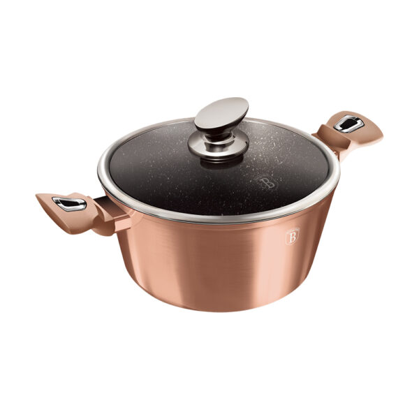 Puodas su dangčiu, 20 cm, "Metallic Line Rose Gold Edition-Berlinger Haus-BH-1514N-3
