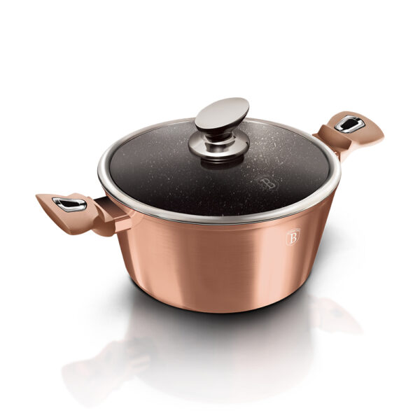 Puodas su dangčiu, 20 cm, "Metallic Line Rose Gold Edition-Berlinger Haus-BH-1514N-4