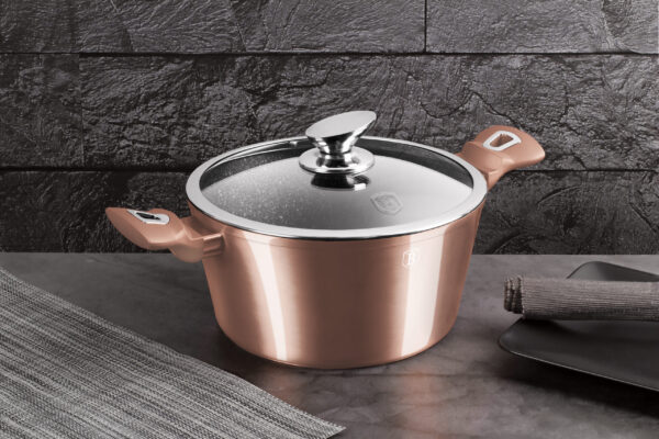 Puodas su dangčiu, 20 cm, "Metallic Line Rose Gold Edition-Berlinger Haus-BH-1514N-5