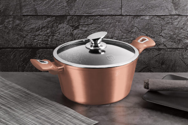 Puodas su dangčiu, 20 cm, "Metallic Line Rose Gold Edition-Berlinger Haus-BH-1514N-6