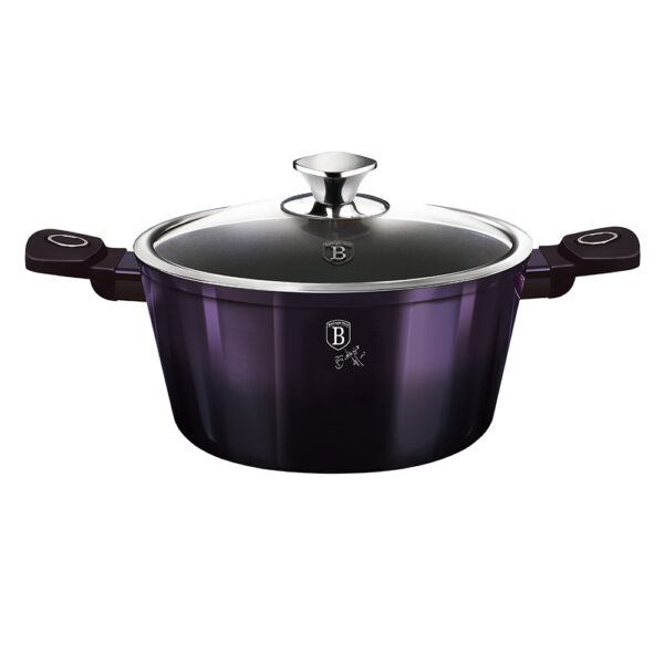 Puodas su dangčiu, 24 cm, violetinė "Eclipse" kolekcija-Berlinger Haus-BH-6629-3