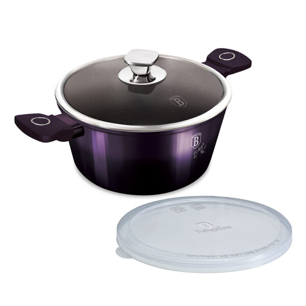 Puodas su dangčiu, 24 cm, violetinė "Eclipse" kolekcija-Berlinger Haus-BH-6629-4