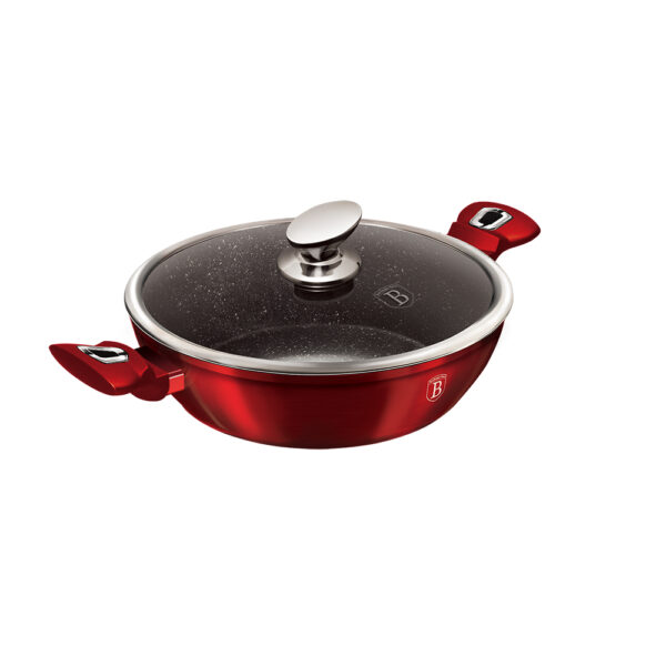 Seklus puodas su dangčiu, 32 cm, "Metallic Line Burgundy Edition-Berlinger Haus-BH-1264N-2