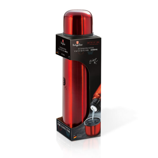 Vakuuminė kolba, 1,0 l, bordo spalvos-Berlinger Haus-BH-7604-3