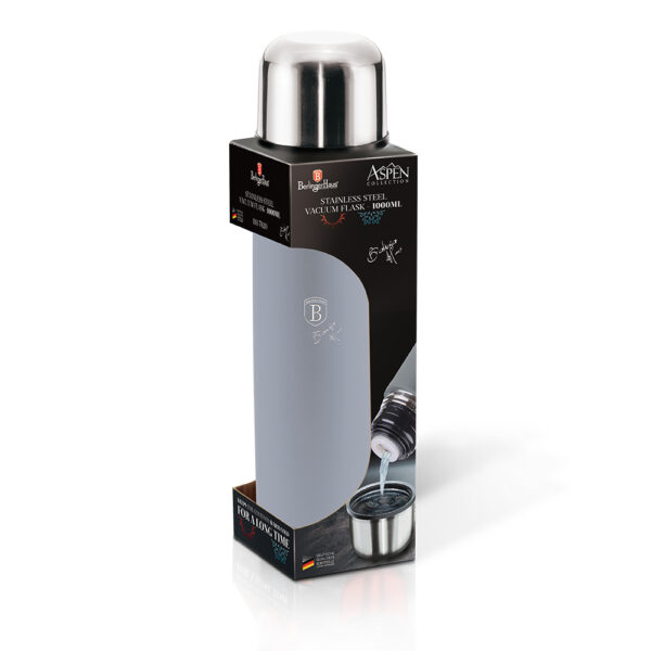 Vakuuminė kolba, 1,0 l, matinės pilkos spalvos-Berlinger Haus-BH-7820-6