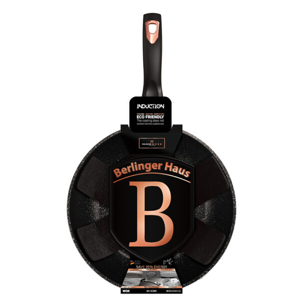 Wok, 28 cm, juodas-Berlinger Haus-BH-1638N-4-11