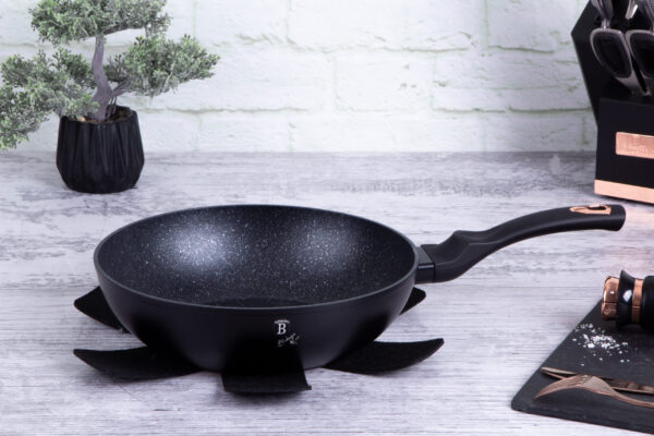 Wok, 28 cm, juodas-Berlinger Haus-BH-1638N-4-14